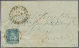 Italien - Altitalienische Staaten: Toscana: 1851, 2 Cr Blue Single Franking Tied By Circle Cancel An - Toscana