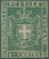 Italien - Altitalienische Staaten: Toscana: 1860, Provisional Government, 5 C Green, Slightly Touche - Toskana