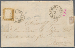 Italien: 1862, Viktor Emanuel 10 C Brown-yellow (bistro Giallastro) On Cover Sent From "ST.ANGELO LO - Gebraucht