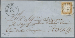 Italien: 1862, 10 C Yellow-brown Tied By Circle Cancel "SIFIORA" On Folded Letter To Firenze In Good - Afgestempeld