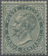 Italien: 1863. 5 C Olive Green, Turin Printing, Discrete Centering, Certificate Dr. Avi. Sassone 350 - Oblitérés