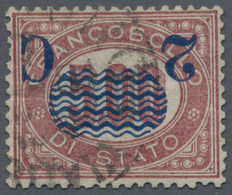 Italien: 1878, 2c On 5.00 L Service Stamp, Inverted Overprint, Cancelled. Certificate Enzo Diena. - Gebraucht