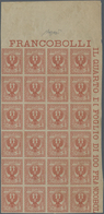 Italien: 1901, Floreale 2c. Reddish Brown, Imperforate Proof On Greyish Unwatermarked And Ungummed P - Afgestempeld