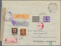 Italien: 1944: Two Registered Letter Addressed To Switzerland, With Geneva Resp. Berne Arrival Marks - Afgestempeld
