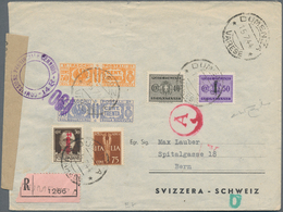 Italien: 1944: Two Registered Letter Addressed To Switzerland, With Geneva Resp. Berne Arrival Marks - Used