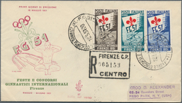 Italien: 1951, Gymnastic Competition, Complete Set On Cacheted F.d.c. And Additional 40l. On Reverse - Oblitérés