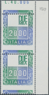 Italien: 1979, 2000 L Vertical Pair Without The Effigy And With Very Displaced Horizontal Perforatio - Oblitérés