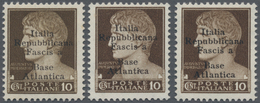 Italien - Militärpostmarken: Atlantikküste: 1943, Emperor Augustus 10c. Brown With Five-line Opt. ‚I - Sonstige & Ohne Zuordnung