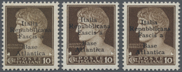 Italien - Militärpostmarken: Atlantikküste: 1943, Emperor Augustus 10c. Brown With Five-line Opt. ‚I - Other & Unclassified