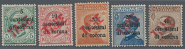 Italienische Besetzung 1918/23 - Trentino: 1919: Italian Definitives, Five Values, 5 - 40 Centesimi, - Trentin