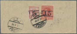 Italienische Besetzung 1918/23 - Trentino: POSTAGE DUES: 1919, "T 5" On 2c. Red-brown And "T 15" On - Trentin