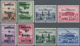 Italienische Besetzung 1941/43 - Montenegro: 1942, Airmails, 0.50l.-30d., Complete Set Of Eight Valu - Montenegro