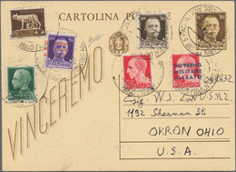 Italien - Alliierte Militärregierung - Neapel: 1943, 10. Dec. Italian Postal Stationery 30 C Brown " - Occ. Anglo-américaine: Naples