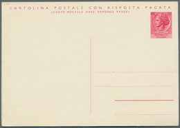 Italien - Ganzsachen: 1956: 35 L + 35 L Bilingual Replay Postal Stationery Card, Unused, Rare. (Mi. - Postwaardestukken
