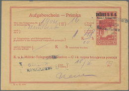 Jugoslawien - Ganzsachen: 1919 Used Receipt For Telegrams With Imprint "DRZAVA S.H.S./Bosna I Herzeg - Ganzsachen