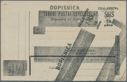 Jugoslawien - Ganzsachen: 1919, Three Postal Stationery Postcards With Different Strong Overprint Di - Entiers Postaux