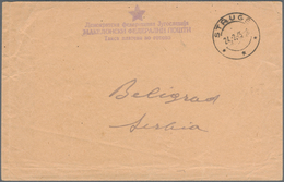 Jugoslawien - Stempel: 1945, "STRUGE 14.2.45" (Macedonia), Clear C.d.s. On Letter Bearing 3line "pos - Autres & Non Classés