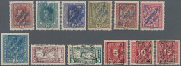 Jugoslawien - Besonderheiten: 1919, CELJE ISSUE, Group Of 33 Different Stamps With Ovp 'SHS SLOVENIJ - Autres & Non Classés