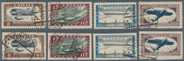 Lettland: 1933, Relief Fund For Airmen Involved In Accidents, Two Stamped Sets, Perforated And Imper - Lettland