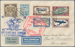 Lettland: 1933, Relief Fund For Airmen Involved In Accidents, 4 Values With Uprated Premium On Rare - Lettland