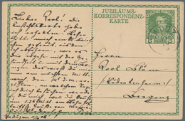 Liechtenstein - Vor- Und Mitläufer: 1908. Einkreis "Vaduz 11.10.08" Auf 5 H Grün Jubiläumskarte Nach - ...-1912 Voorlopers