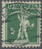 Liechtenstein - Vor- Und Mitläufer: 1921, SCHWEIZ-Mitläufer, 5 Rp.Tellknabe Prachtstück Mit Stempel - ...-1912 Voorlopers