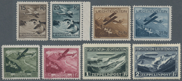 Liechtenstein: 1930/1931: Flugzeuge über Landschaften, Kompletter Postfrischer Satz, Signiert Caffaz - Ungebraucht