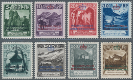 Liechtenstein - Dienstmarken: 1932, Freimarken "Landschaften" Mit Farbigem Waagerechten Aufdruck, Ta - Service