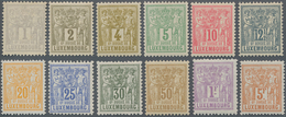 Luxemburg: 1882/1889, Definitives 1c.-5fr., Complete Set Of Twelve Values, Fresh Colours And Well Pe - Other & Unclassified