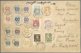 Mittellitauen: 1922, Attractive Franking On Registered Letter Form "WILNO 19.5.22" To Zoppot/Danzig, - Lituanie