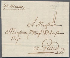 Monaco - Vorphilatelie: 1784 - Manuscript "DE MONACO" (French Post Office Before 1792) On Extremely - ...-1885 Precursori