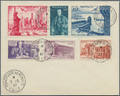 Monaco: 1946/1947, Death Anniversary Of President Roosevelt/New York Stamp Exhibition, Two Complete - Ongebruikt