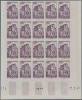 Monaco: 1948/1949, Pictorial Definitives Complete Set Of 13 In IMPERFORATE Blocks Of 20 From Lower M - Neufs