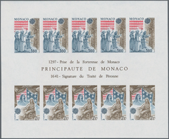 Monaco: 1982, Europa-CEPT ‚Historic Events‘ IMPERFORATE Miniature Sheet, Mint Never Hinged And Scarc - Unused Stamps