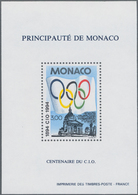 Monaco: 1994, 100 Years Olympic Committee (olympic Flag And Sorbonne University In Paris) Perforated - Ungebraucht