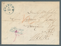 Niederlande - Vorphilatelie: 1848,Niederlande, HAARLEM, K1 Auf Kompl. Faltbrief Mit Blauem L2 FRANCO - ...-1852 Préphilatélie