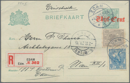Niederlande - Ganzsachen: 1923, Stationery Card "5" On 3 Ct. Uprated With 10 And 20 Ct Wilhelmina Se - Entiers Postaux