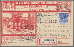 Niederlande - Ganzsachen: 1924, Two Postal Stationery Postcards 12 1/2 C Red With Different City Vie - Ganzsachen