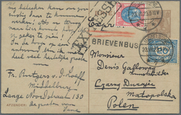 Niederlande - Ganzsachen: 1928, 7 1/2 CT Stationery Card Uprated With Single Line "BRIVENBUS" (out O - Entiers Postaux