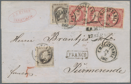 Norwegen: 1860 Cover From Christiania To Purmerend, HOLLAND Via Hamburg, Franked By King Oscar I. 3s - Other & Unclassified