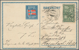 Norwegen: 1914, 5 Öre Independance On Card With Flag And "NORGE 1814-1914" With "VESTBANNERNES POSTP - Other & Unclassified