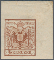 Österreich: 1866, Freimarke Von 1850 6 Kr Rötlichbraun. Sehr Gut Gerandeter Neudruck, Ungebraucht, F - Oblitérés