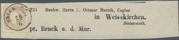 Österreich: 1861, (1.05) Kr. Grau, Farbfrisch Und Allseits Breitrandig Auf Vollständiger Adressschle - Oblitérés