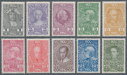 Österreich: 1910, 80. Geburtstag Von Kaiser Franz Joseph, 1 H. Bis 10 Kr., Erster Falz Bzw. Falzspur - Used Stamps