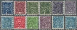 Österreich: 1916-1919, Freimarken „Großes Wappen, überkompletter Satz In Dunklen Farben, Wobei 4 Kr - Used Stamps