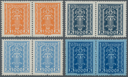 Österreich: 1924, Freimarken Hammer/Ähre, 1500, 1600, 3000 Und 4000 Kronen Je In Postfrischen Waager - Gebraucht