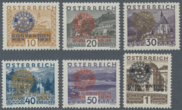 Österreich: 1931, Rotarier-Kongress Komplett Postfrisch, Vollzähnig, Fotoattest MMag. Stastny VPEX, - Used Stamps