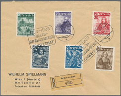 Österreich: 1933, FIS-Wettkämpfe, WIPA Und Katholikentag, Drei Ausgaben Je Auf Beleg Mit SST, Für 55 - Used Stamps