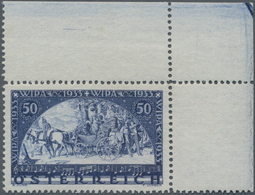 Österreich: 1933, Wipa, 50 Gr. Normales Papier Aus Der Bogenecke Rechts Oben, Postfrisch, Signum Im - Gebruikt