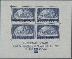 Österreich: 1933, WIPA Luxus-Block, Postfrisch In Originalgröße Mit Den üblichen 3 Haftspuren Im Obe - Gebraucht